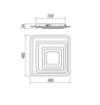 Immagine di Plafoniera Quadrata Led CCT 82w Da 3000k A 6000k Con Telecomando Stratos