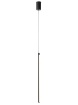 Immagine di Sospensione Led Tubolare Nero 60 cm Luce Laterale Per Camera Da Letto Taboo Smarter