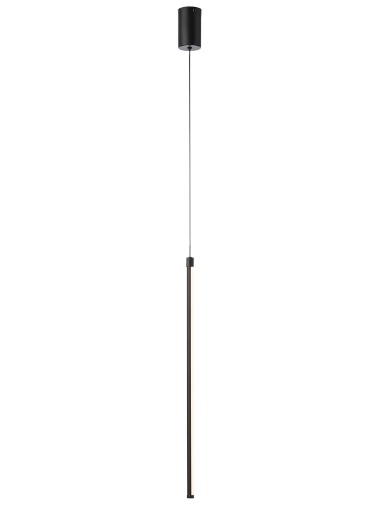 Immagine di Sospensione Led Tubolare Nero 60 cm Luce Laterale Per Camera Da Letto Taboo Smarter