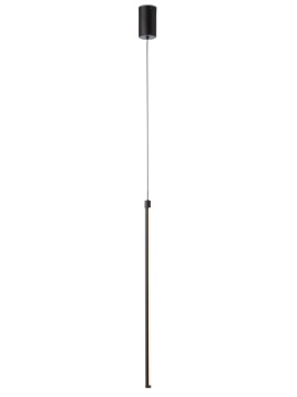 Immagine di Sospensione Led Tubolare Nero 60 cm Luce Laterale Per Comodino Taboo Smarter