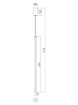 Immagine di Lampadario Bacchetta Led Luce Laterale Ottone 80 cm Per Camera Da Letto Taboo Smarter