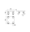 Immagine di Plafoniera Legno Con Faretti Spot Orientabili Metallo Nero 4 Luci Taffi Smarter