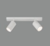 Immagine di Lampada Da Soffitto Parete Due Faretti GU10 Orientabili Gina Bianco L35 cm ACB