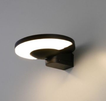 Immagine di Applique Antracite Disco Led per Esterno Energia Solare Gloss IP65 ACB 