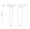 Immagine di Lampione da Giardino Antracite Disco Led Energia Solare Gloss IP65 ACB 