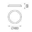 Immagine di Lampada Rotonda da Soffitto Grace Nero Led CCT 40w Ø48 cm ACB
