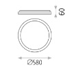 Immagine di Plafoniera Rotonda Grace Bianca Led 50w Regolabile CCT 2700k/3000k Ø58 cm ACB