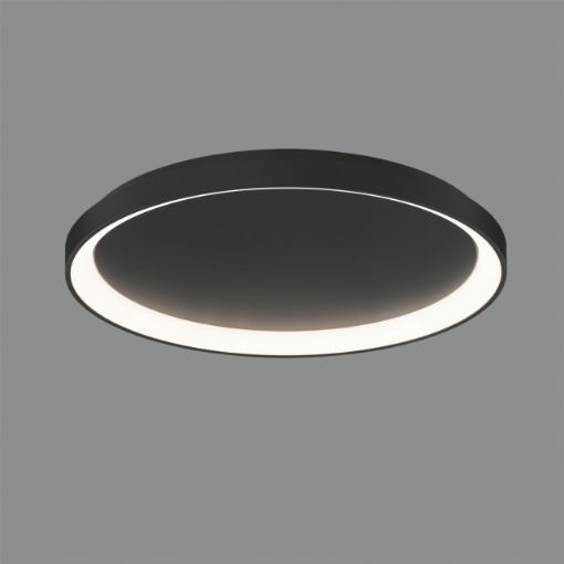 Immagine di Plafoniera Nera Moderna Grace Led Regolabile CCT 2700K/3000K Ø58 cm ACB