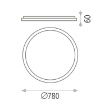 Immagine di Plafoniera Rotonda Bianca 78 cm Grace Led CCT 77w ACB