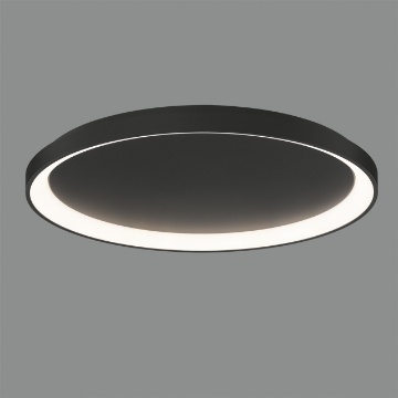 Immagine di Grande Plafoniera Rotonda Grace Nera 78cm Led CCT 77w ACB
