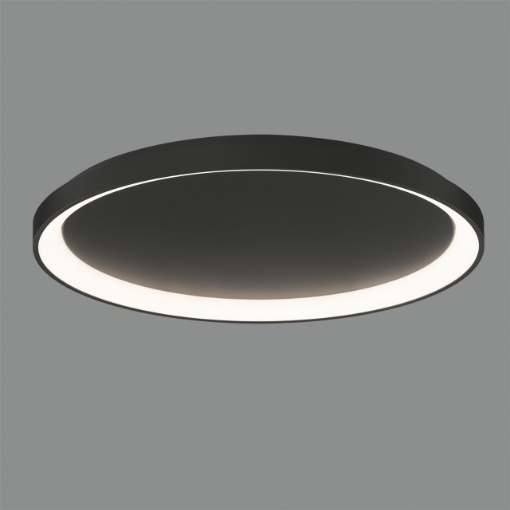 Immagine di Grande Plafoniera Rotonda Grace Nera 78cm Led CCT 77w ACB
