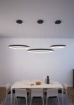 Immagine di Sospensione Per Tavolo Grace Anello Nero Led 44w CCT Ø58 cm ACB