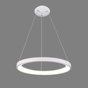 Immagine di Sospensione Grace Led 80w Regolabile CCT 2700k/3000K Anello Bianco Ø78 cm ACB