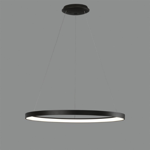 Immagine di Lampadario Moderno Anello Nero 78cm Led CCT Grace ACB