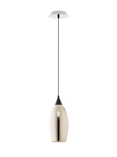 Immagine di Sospensione Moderna Vetro Fume 12 cm Tanner Per Penisola Cucina Smarter