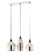 Immagine di Lampadario Binario Per Tavolo Cucina Pendenti Vetro Fume 3 Luci Tanner Smarter