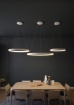 Immagine di Grande Sospensione Anello Bianco Grace  Led 100w CCT Ø98 cm ACB