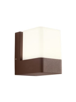 Immagine di Applique Cubo Led Per Esterno Corten Moderno 3000k IP44 Tok Smarter