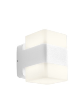Immagine di Applique Da Esterno Bianca Cubi Led Luce Biemissione 3000k IP44 Tok Smarter