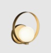 Immagine di Applique Design Anello Oro Con Sfera Bianca Led 5w Luce Calda ACB
