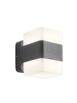 Immagine di Applique Squadrata Da Esterno Led Luce Biemissione 3000k IP44 Tok Antracite Smarter