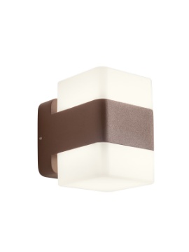 Immagine di Applique Da Esterno Corten Cubi Led Luce Biemissione 3000k IP44 Tok Smarter