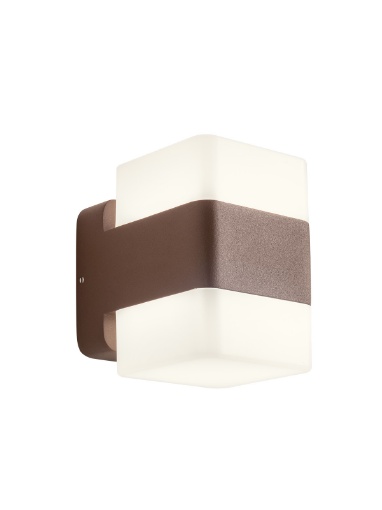 Immagine di Applique Da Esterno Corten Cubi Led Luce Biemissione 3000k IP44 Tok Smarter