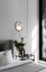 Immagine di Sospensione Spostabile Oro Sfera Vetro Per Comodino Led 5w CCT Halo ACB