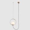 Immagine di Sospensione Singola Led CCT Halo Oro Sfera Vetro Con Decentramento ACB