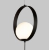 Immagine di Sospensione Nera Con Decentramento Sfera Bianca Halo Led 5w CCT ACB
