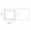 Immagine di Applique Led Esterno Cubo Antracite Hamal IP65 ACB
