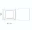 Immagine di Faretto Da Soffitto Cubo Per Esterni Antracite  Hamal Led 3000k IP65 ACB