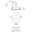 Immagine di Faretto Da Incasso GU10 Hera Bianco 82mm IP54 ACB