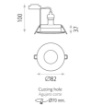 Immagine di Incasso Rotondo Cromato Da Bagno Hera 82mm IP54 ACB