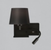 Immagine di Applique Hold Nera Paralume E27+Spot Led Orientabile Lato Sinistro ACB