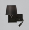 Immagine di Applique Hold Nera Paralume E27+Spot Led Orientabile Lato Sinistro ACB