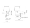 Immagine di Applique Hold Nera Paralume E27+Spot Led Orientabile Lato Sinistro ACB