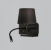Immagine di Applique Hold Nero con Paralume e Spot Led Orientabile Lato Destro con Usb ACB