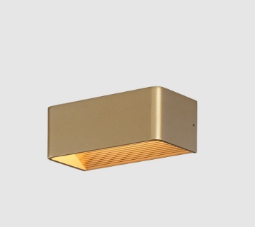 Immagine di Applique Squadrata Oro 20cm Doppia Emissione Led CCT Icon ACB