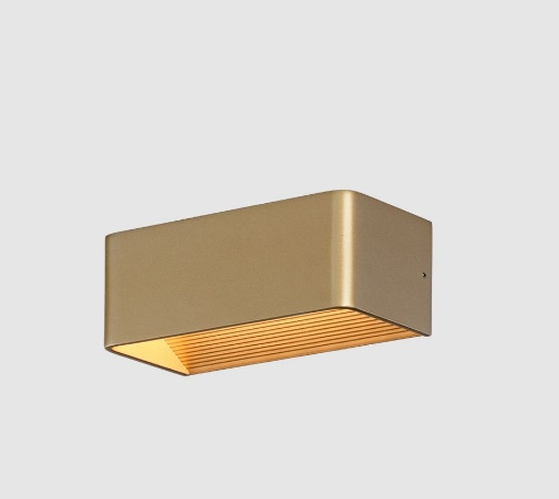 Immagine di Applique Squadrata Oro 20cm Doppia Emissione Led CCT Icon ACB