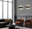 Immagine di Applique Rettangolare 53cm Nera Icon Doppia Emissione Led 32w CC ACB