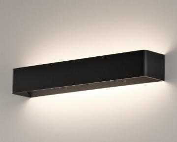 Immagine di Applique Rettangolare 53cm Nera Icon Doppia Emissione Led 32w CC ACB