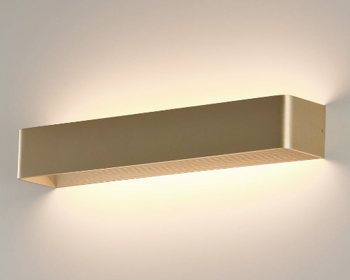 Immagine di Applique Biemissione Rettangolo Oro Icon 53cm Led CCT 32w ACB
