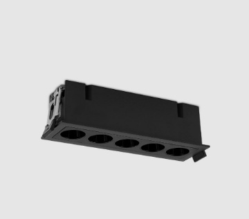 Immagine di Faretto Da Incasso Nero 5 Punti Luce Led 3000k Ottica 36 Invisible ACB