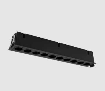 Immagine di Faretto Cestello Da Incasso Nero 10 Punti Luce Led 24w 3000k Ottica 36 Invisible ACB