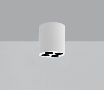 Immagine di Faretto Da Soffitto Invisible Cilindro Bianco 4 Punti Led 9w 3000k Ottica 36 ACB