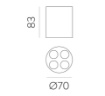 Immagine di Faretto Da Soffitto Invisible Cilindro Bianco 4 Punti Led 9w 3000k Ottica 36 ACB