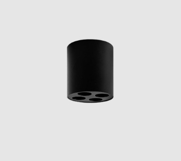 Immagine di Faretto Invisible Cilindro Nero 4 Punti Led 9w 3000k Ottica 36 ACB