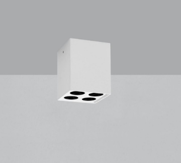 Immagine di Faretto Bianco Cubo Da Soffitto 4 Luci Led 9w Ottica 36 Invisible ACB
