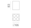 Immagine di Faretto Cubo Nero Da Soffitto 4 Luci Led 9w Ottica 36 Invisible ACB